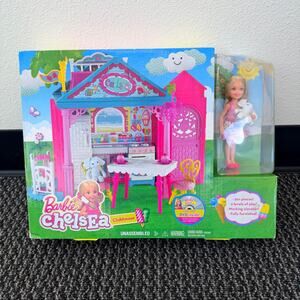 Barbie Club Chelsea Two-Story Playhouse Collectable Playset and Teddy Bear 2014